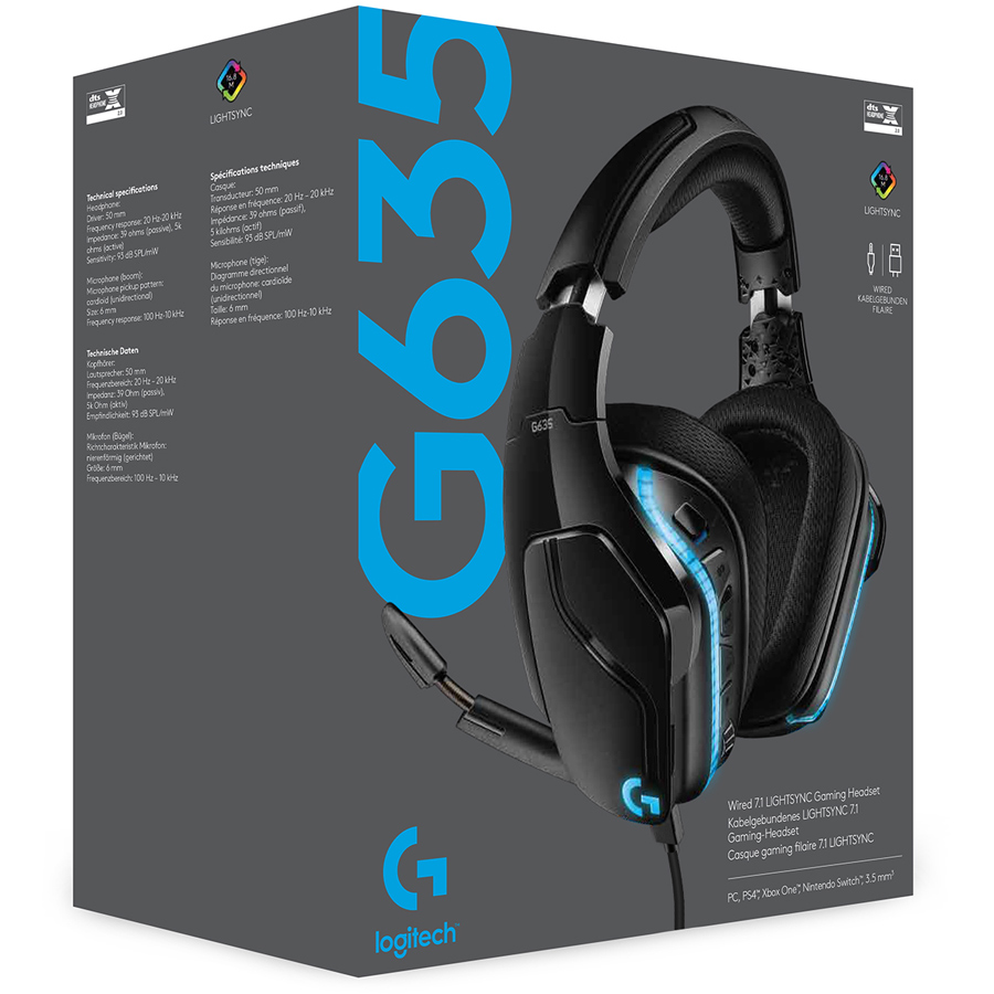 Tai nghe game RGB có dây Logitech G633s - Hàng chính hãng