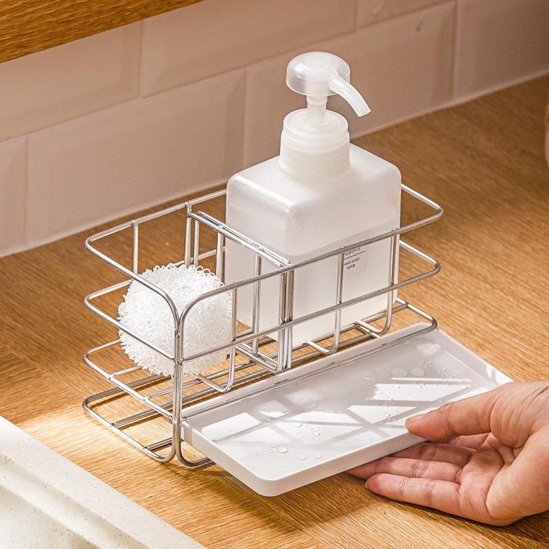 Giá Đựng Miếng Xốp Rửa Chén Đa Năng Bằng Thép Không Gỉ 304 Cho Nhà Bếp Nhà Tắm Mới