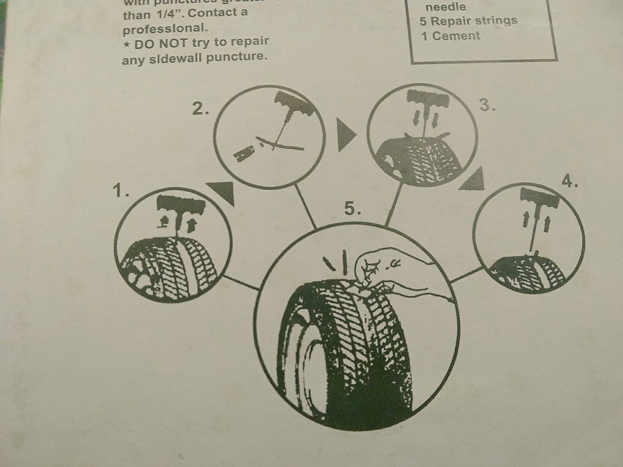 Bộ 10 Sợi Keo Vá Xe Vá Rút Chuyên Dùng Để Vá Vỏ Xe Không Ruột