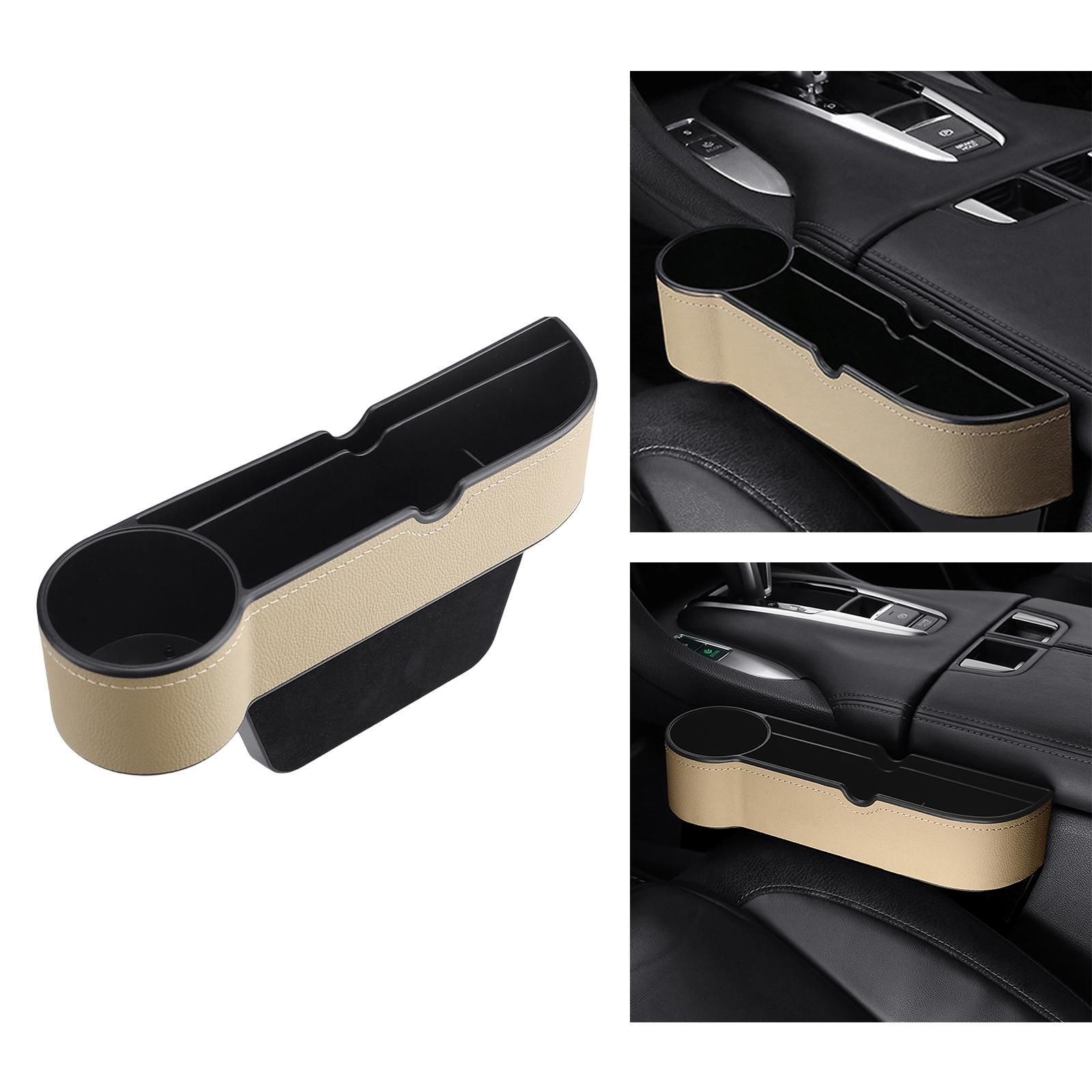 Car Seat Gap Organizer W/ Cup Holder Fit for Cards Wallets Sunglasses