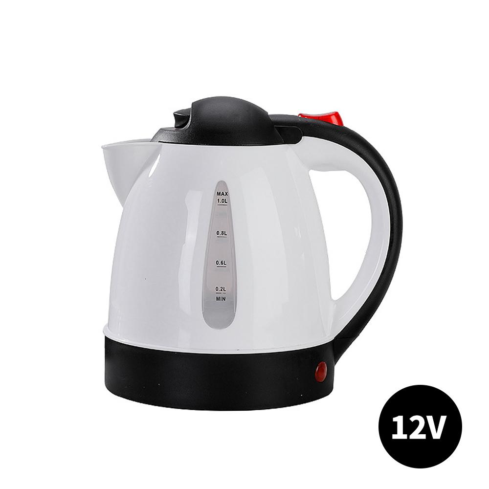 1000mL Car Electric Kettle 12V 150W Portable Cigarette Lighter Kettle for Trip Travel White