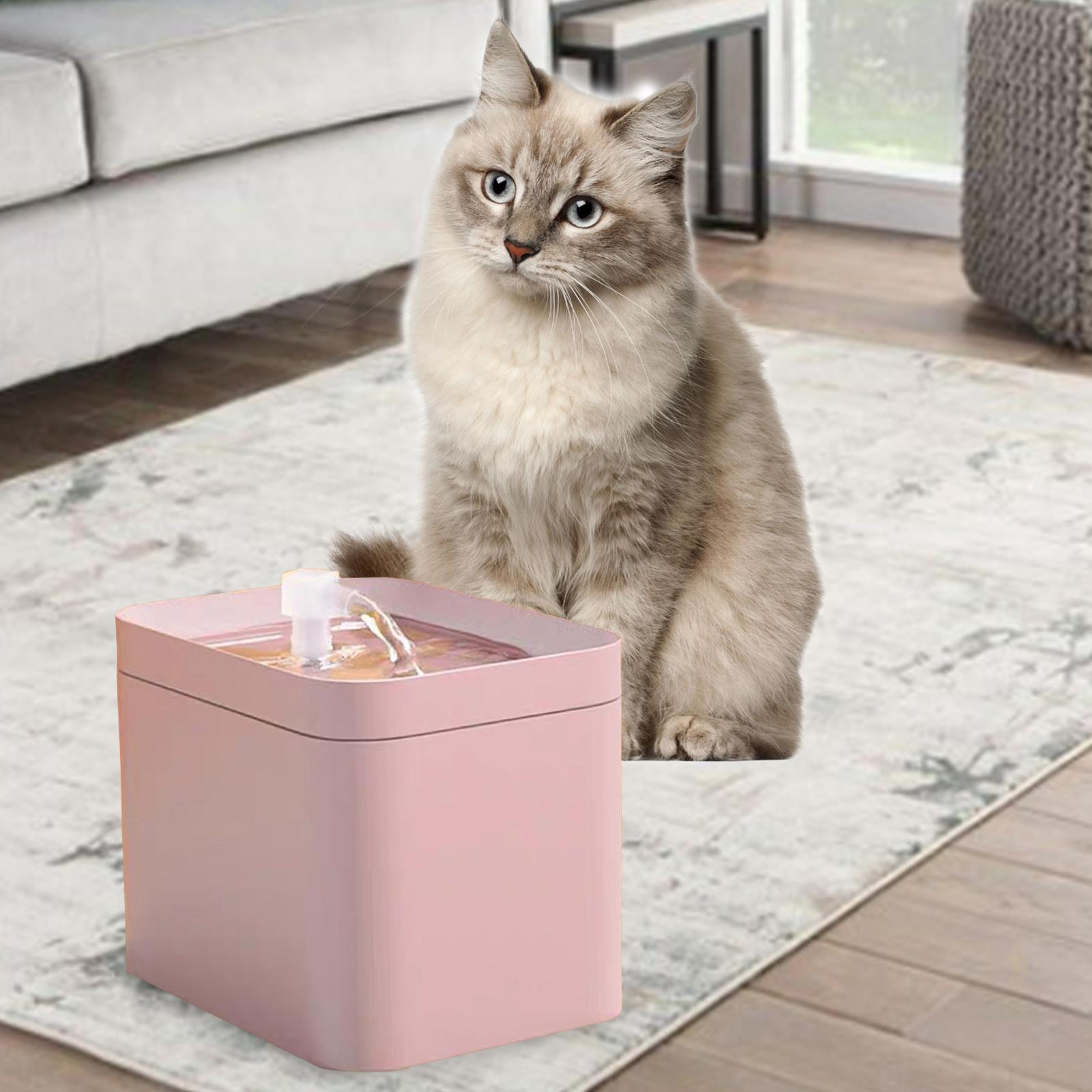 Cat Water Fountain, 1.5L Quiet Pet Water Fountain Filtration Dog Water Bowl Dispenser for Cats, Dogs