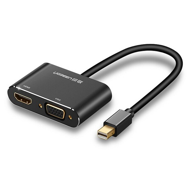 Mini DP to HDMI/VGA Converter HDMI support 4KVGA support 1080P Hàng chính hãng