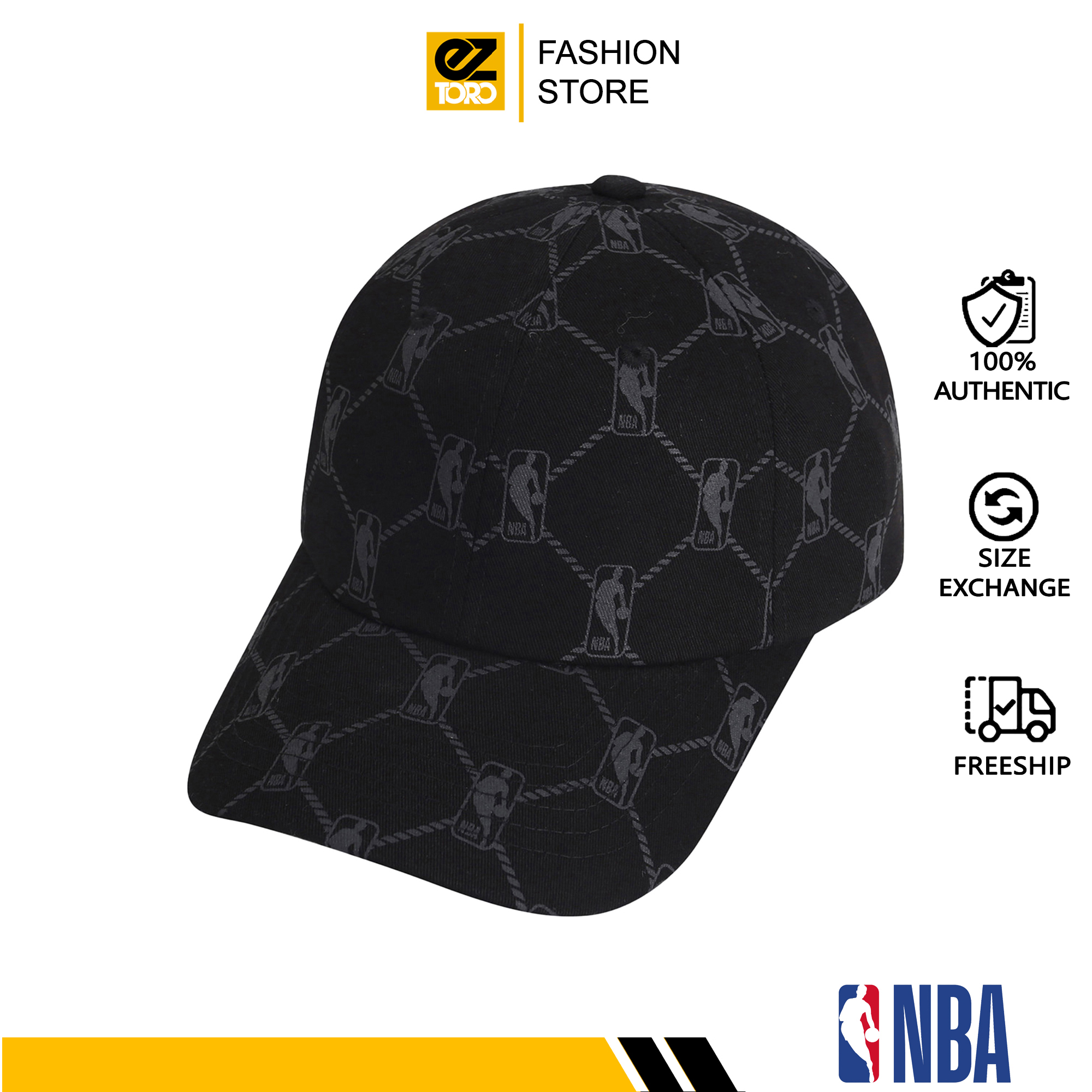 Mũ NBA Logoman Pattern SOFT CURVED CAP - Nón lưỡi trai thời trang cho nam, nữ, unisex