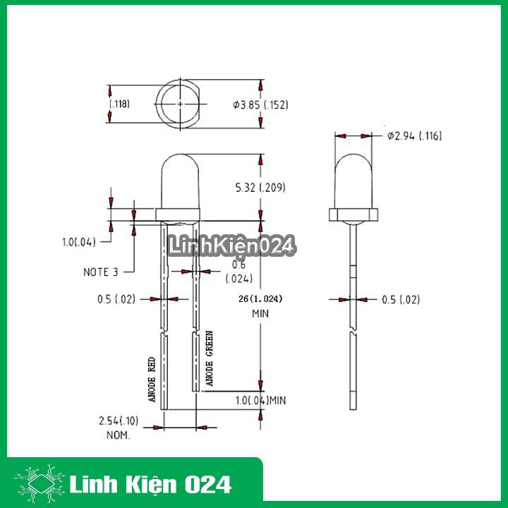 Led Đơn Siêu Sáng 3mm Gói 1000 Bóng - Chân Dài (Ánh Sáng Tinh Khôi