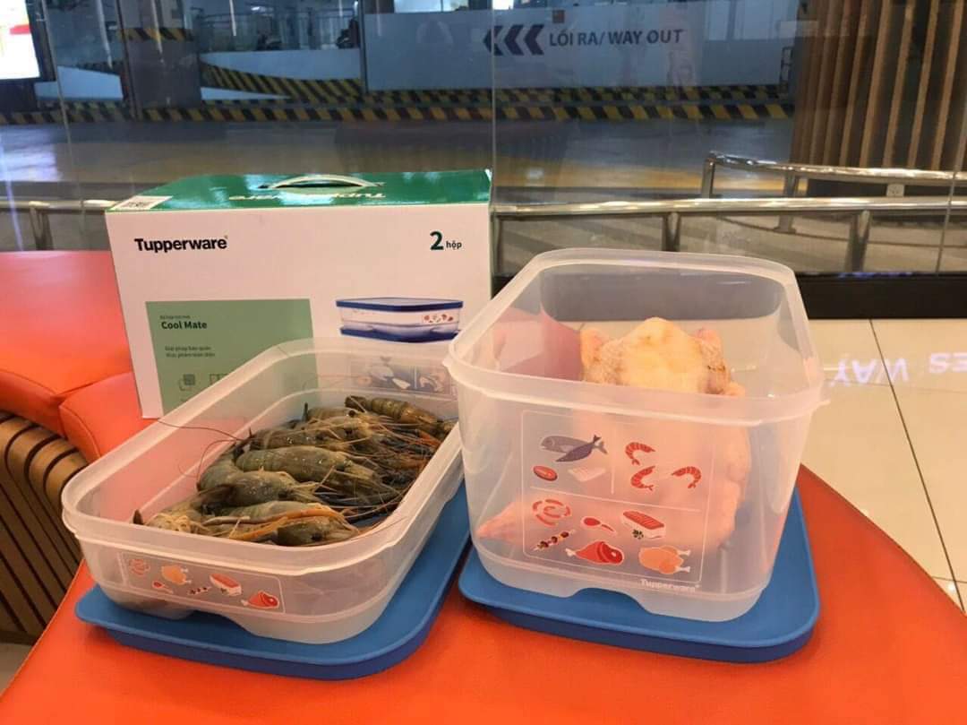 Bộ hộp trữ mát thực phẩm Cool mate Tupperware . Hàng chính hãng