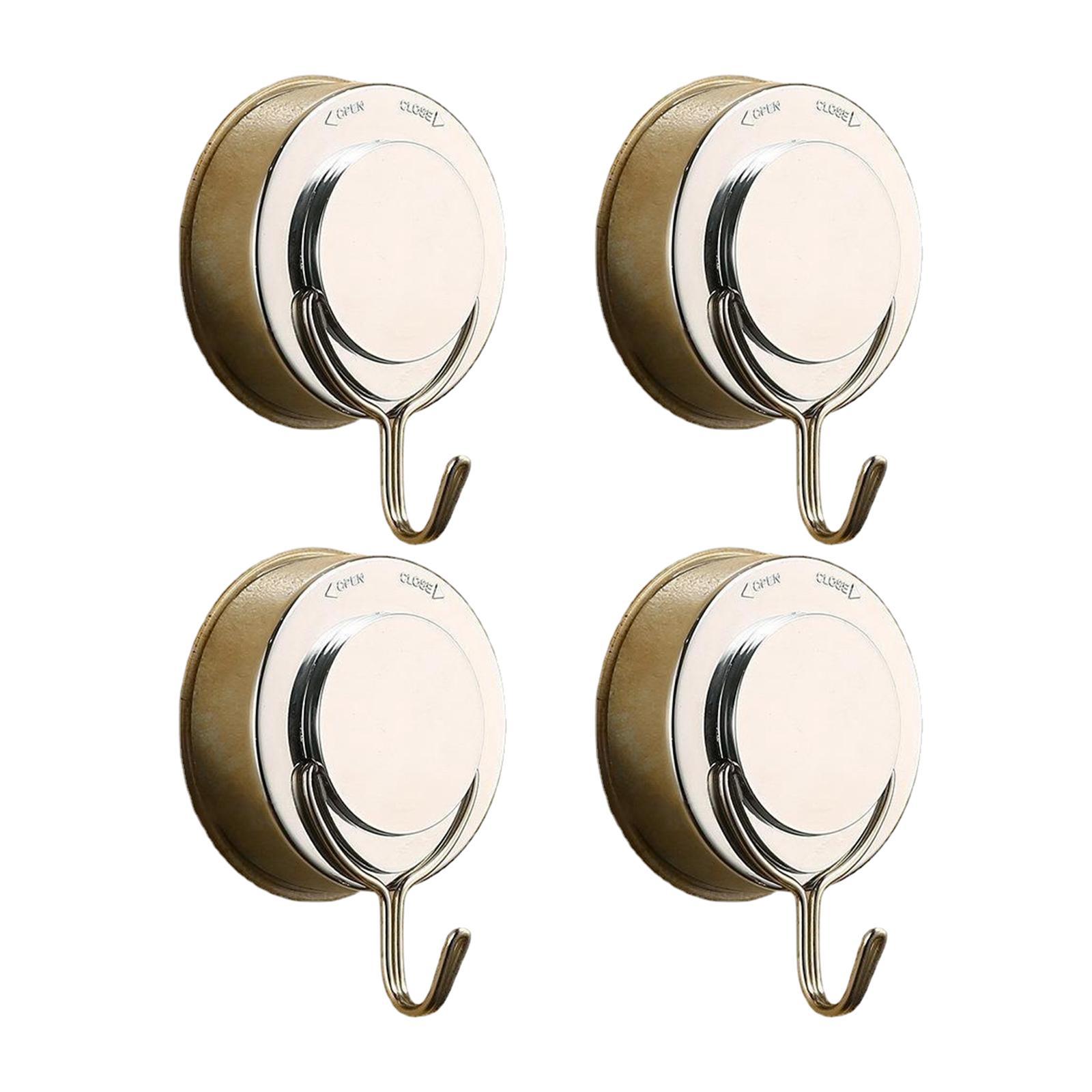 4 Pieces Suction Cup Hooks Strong Vacuum Cup Hanger for Living Wall Bathroom