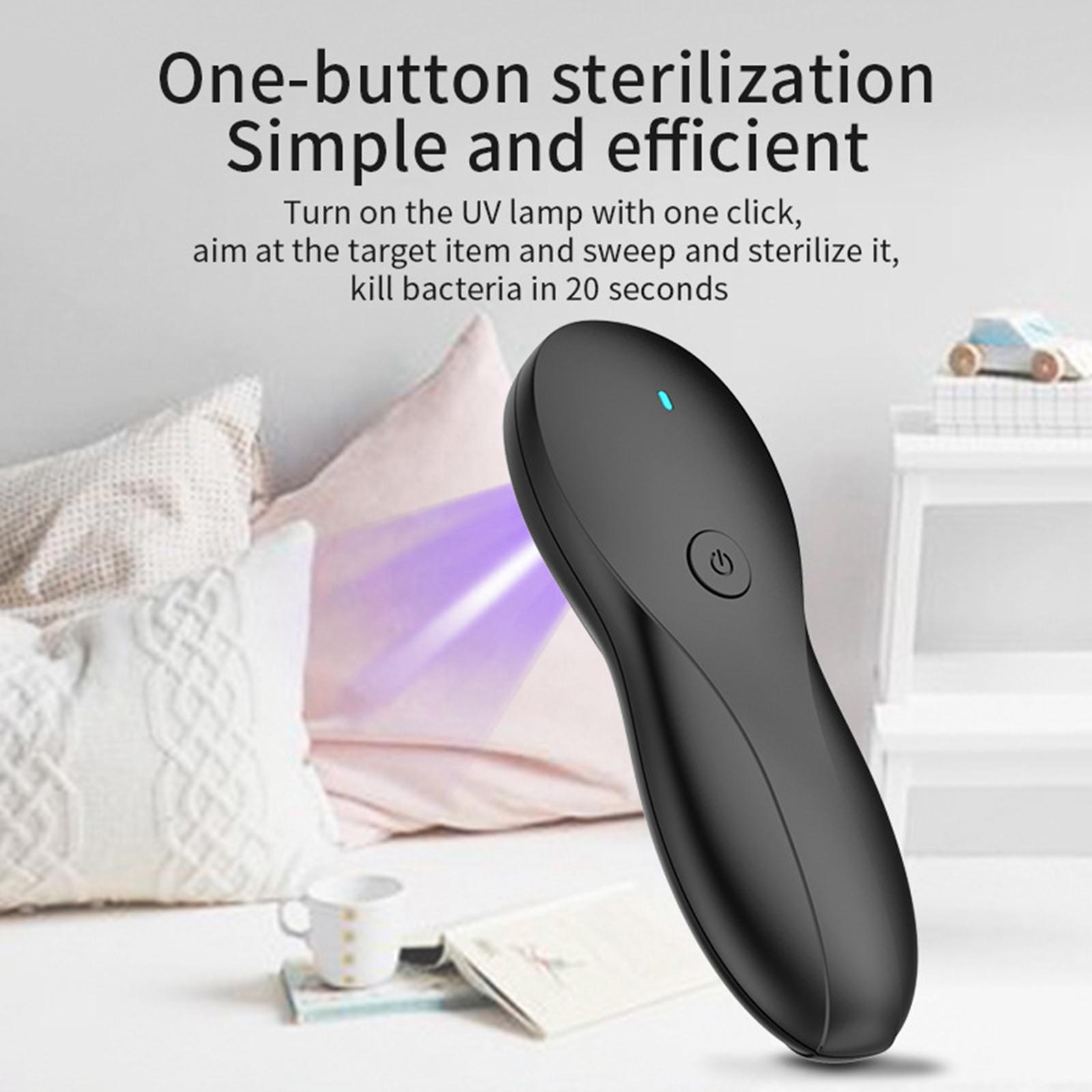 Hand-Held UV Light Sanitizer with 3 LED for Car Travel Office