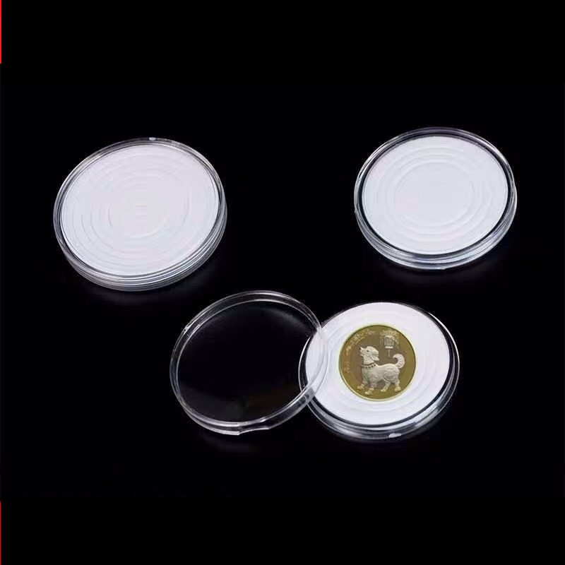 Hộp 20 Capsule Tròn đựng xu trong suốt, để bảo quản đồng xu sưu tầm tránh cho xu bị bụi, oxy hóa, ố màu - SP001259