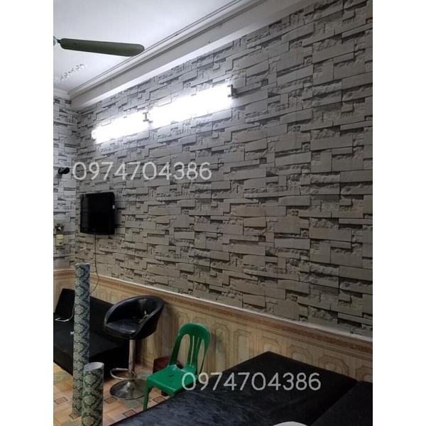Giấy dán tường vân gạch đá 3d sẵn keo dán
