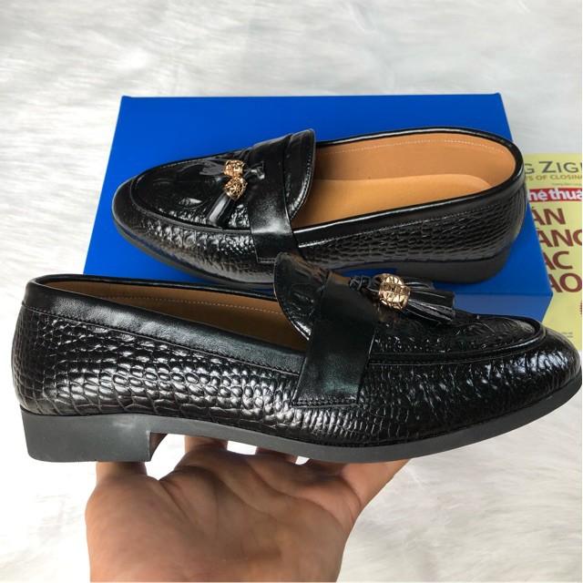 GIÀY LƯỜI, GIÀY MỌI NAM DA MỀMMÀU ĐEN