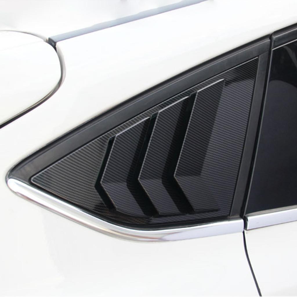 Rear Quarter Panel Window Side Louvers Vent Trim for Ford Focus Hatchback 4D
