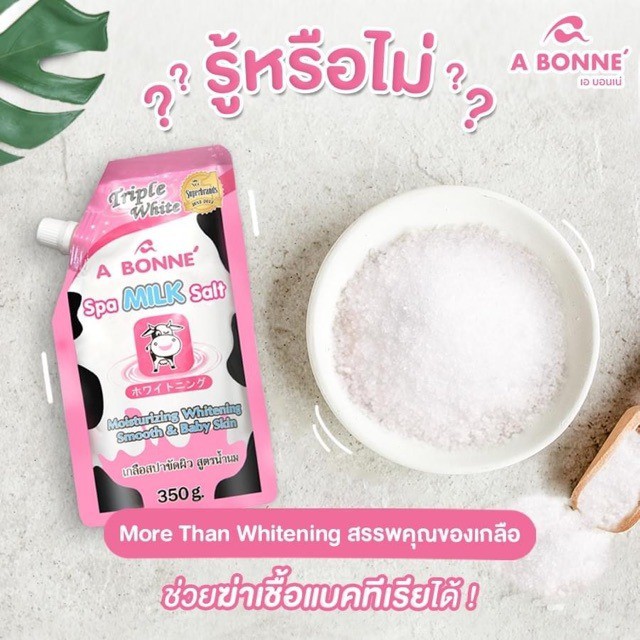 Muối Tắm Sữa Bò Tẩy Tế Bào Chết Cơ Thể, Làm Sáng Da, Dưỡng Da Mịn Màng A Bonne Spa Milk Salt