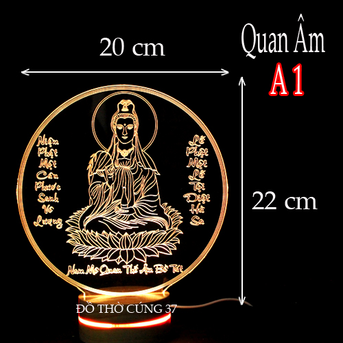 Đèn led 3D hình phật
