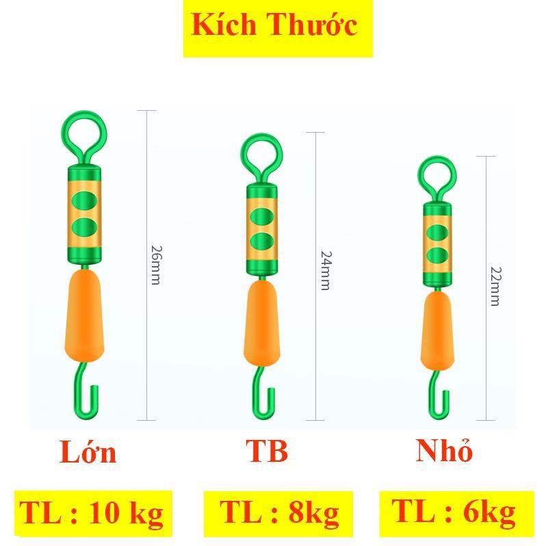 Sét 5 Khóa Link Ma ní Buộc Trục Câu Đài Câu Đơn Chống Xoắn Cao Cấp PK-38