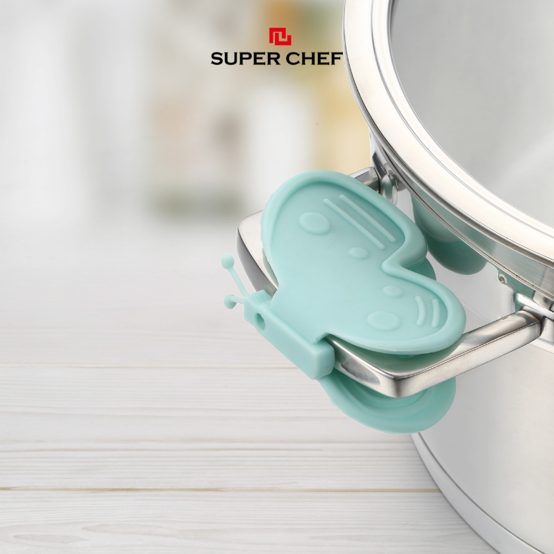 Miếng nhấc nồi Super Chef Siêu silicon chống nóng hình bướm tiện dụng