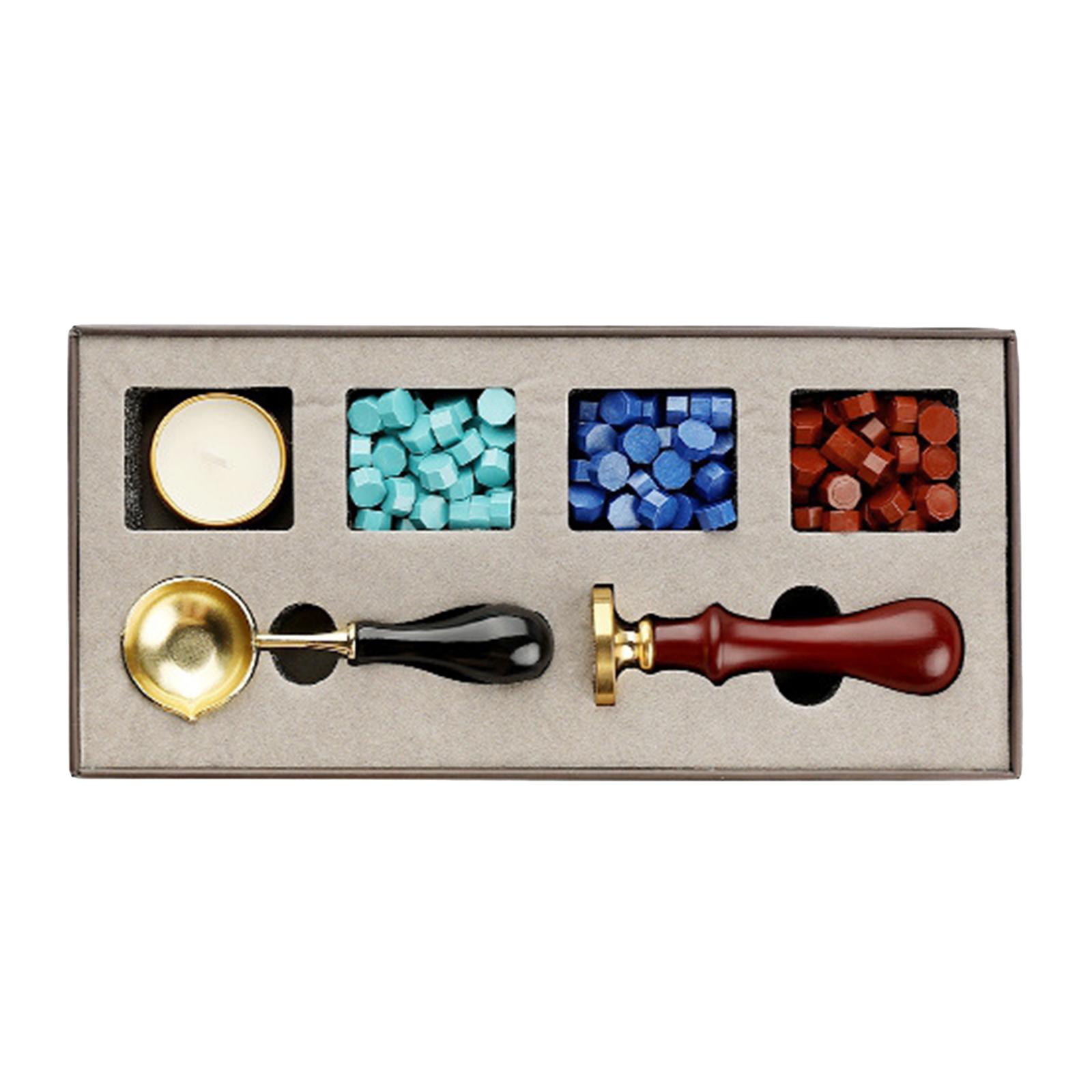 Wax Seal Stamp Kit Wax Beads Sealing Stamp for Envelopes Thank Yoy