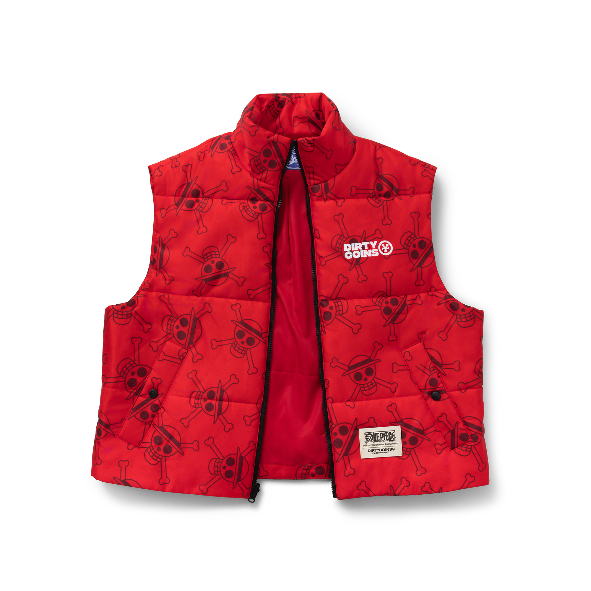 Áo Khoác DirtyCoins x One Piece Monogram Puffer Vest