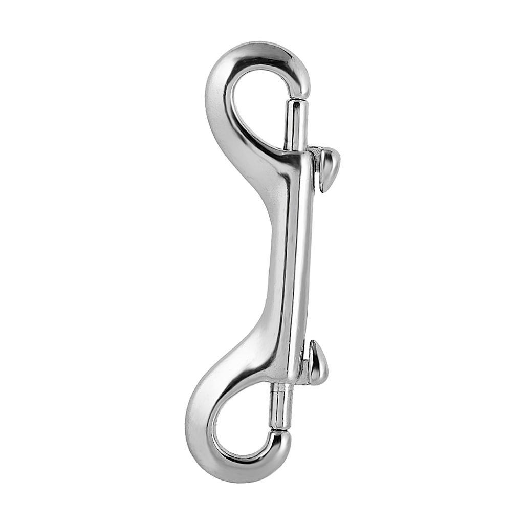 5xDiving Stainless Steel Double Ended Bolt Snap Buckle Metal Clip 90mm