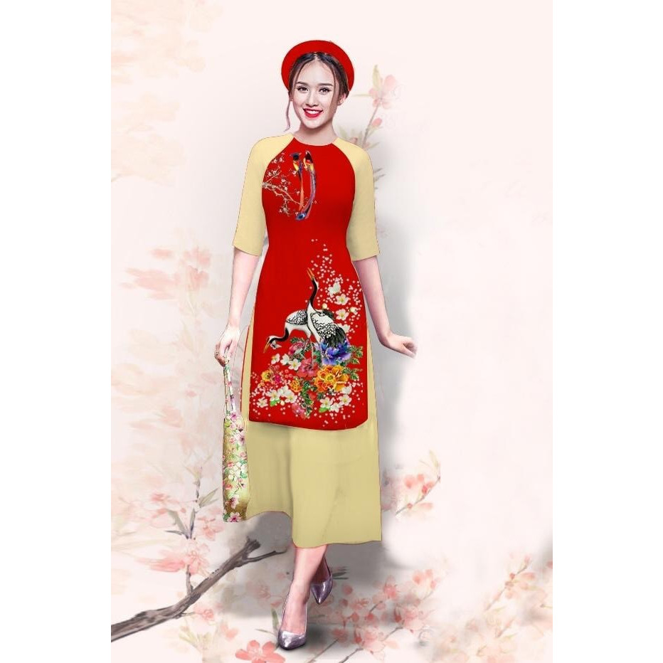 Sét Áo Dài Họa Tiết Cao Cấp - AD9846 - M