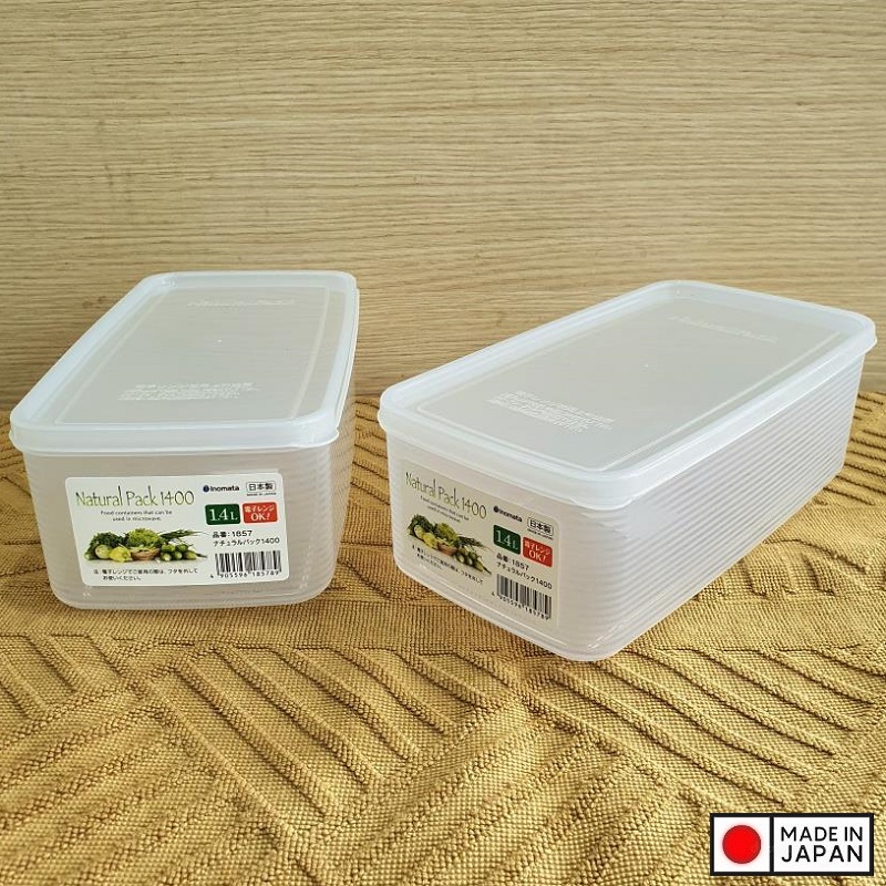 Hộp thực phẩm Inomata Natural Pack 1400ml - Hàng Nội Địa Nhật Bản