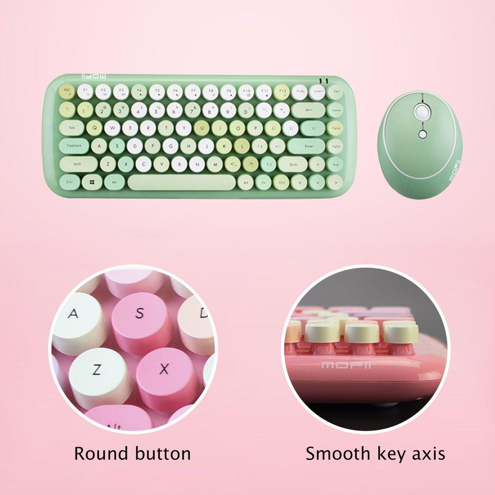 Dây MOFii Không Dây Bàn Phím Và Chuột Ergonomic Xách Tay Nhà Văn Phòng Sử Dụng USB Bàn Phím Chuột Quang Màu Hỗn Hợp Phiên Bản