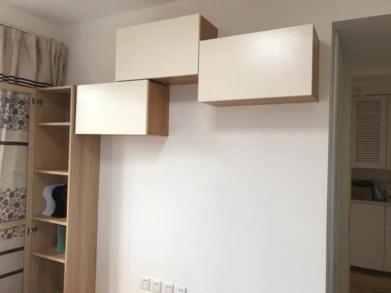 Tủ kệ gỗ treo tường trang trí cánh hất gỗ MDF cao cấp nhập khẩu phong cách tối giản hiện đại dễ dàng lắp ghép