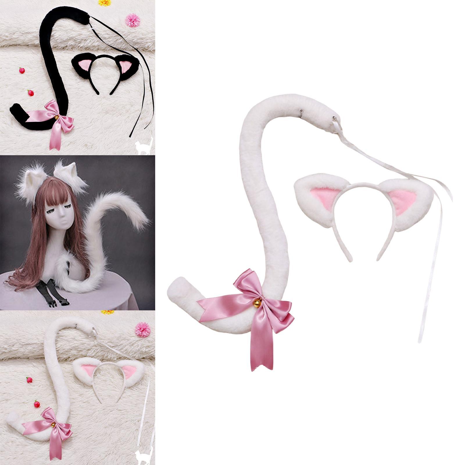 Cat Ears and Tail Set Fancy Dress Costume Gift Dressing up Party