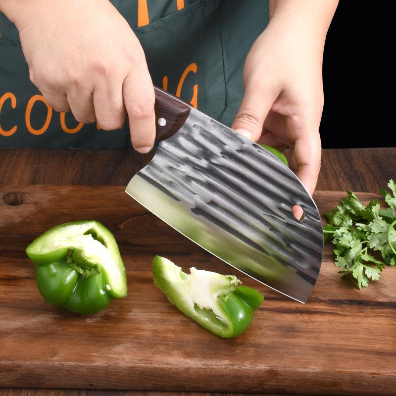 Dao bếp thái chặt gà vịt không rỉ , mặt dao dập chìm hoa văn phong thủy, giữ sắc bền -TOPCOMSHOP - TR5 T