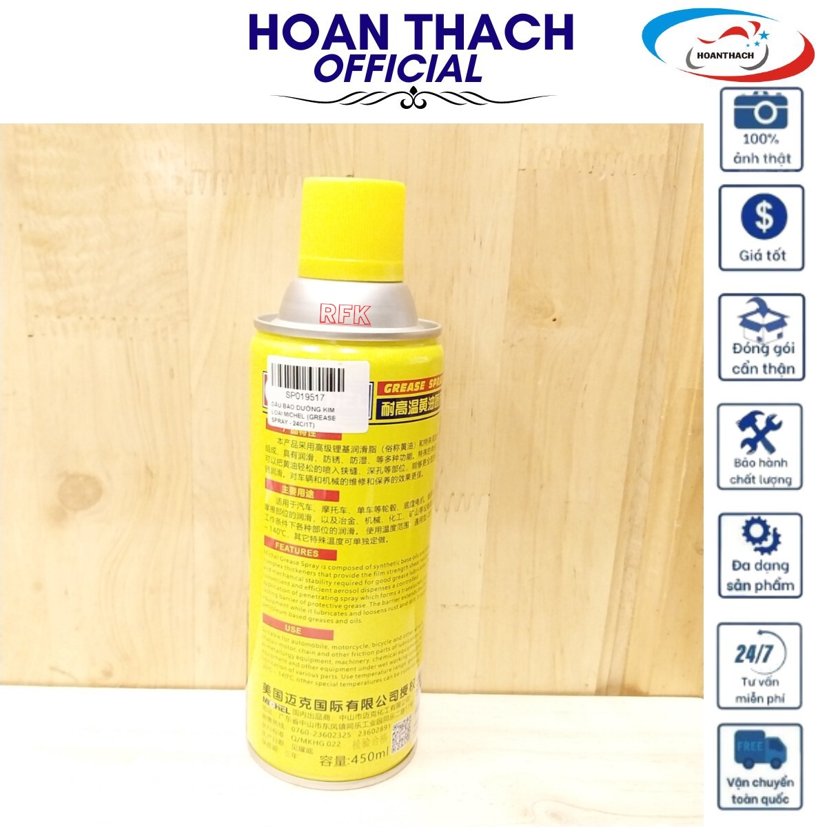 Dầu Bảo Dưỡng Kim Loại Michel (Grease Spray - 24C/1T) Dùng cho mọi dòng xe SP019517