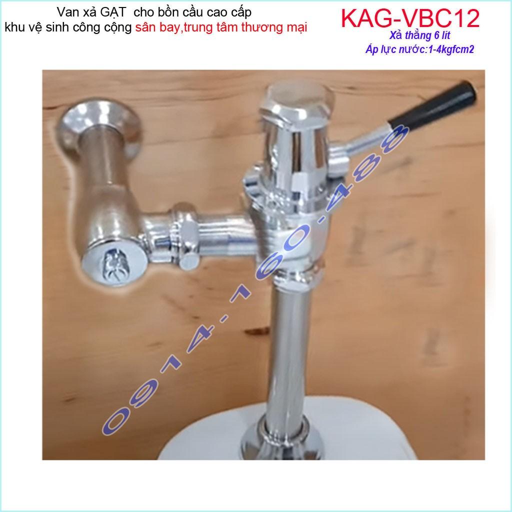 Van xả gạt bồn câu KAG-VBC12, van xả cho bồn cầu Toto, Linax treo tường, van xả cầu không thùng nước( không bồn cầu)