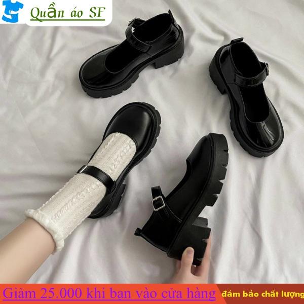 New Mary Jane Shoes Small Size Chunky Heel Platform Preppy Style Small Single-Layer Shoes Vintage Leather Shoes Women's Shoes