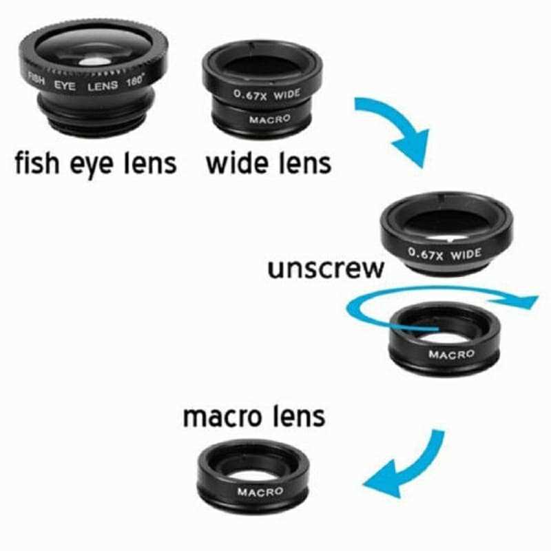 Lens Cho Điện Thoại 3 in 1 - Lens Macro Bền Đẹp ON917 - Hàng Chính Hãng