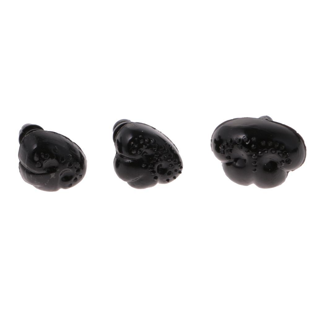 100 pcs 10 x 13mm Plastic Safety Nose + 100pcs 9 x 12mm Black Safety Nose