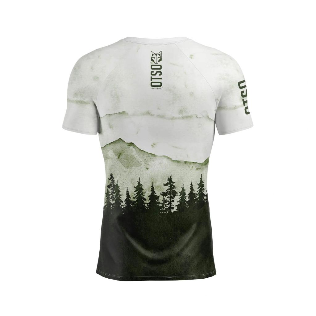 Áo Chạy Bộ T-Shirt Nam OTSO Green Forest