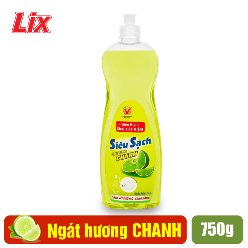 Nước rửa chén Lix siêu sạch hương chanh 750g NS751