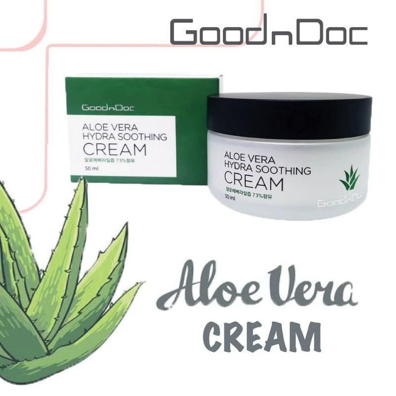 KEM DƯỠNG DA CẤP ẨM LÔ HỘI GOODNDOC ALOE VERA HYDRA SOOTHING CREAM 50ml