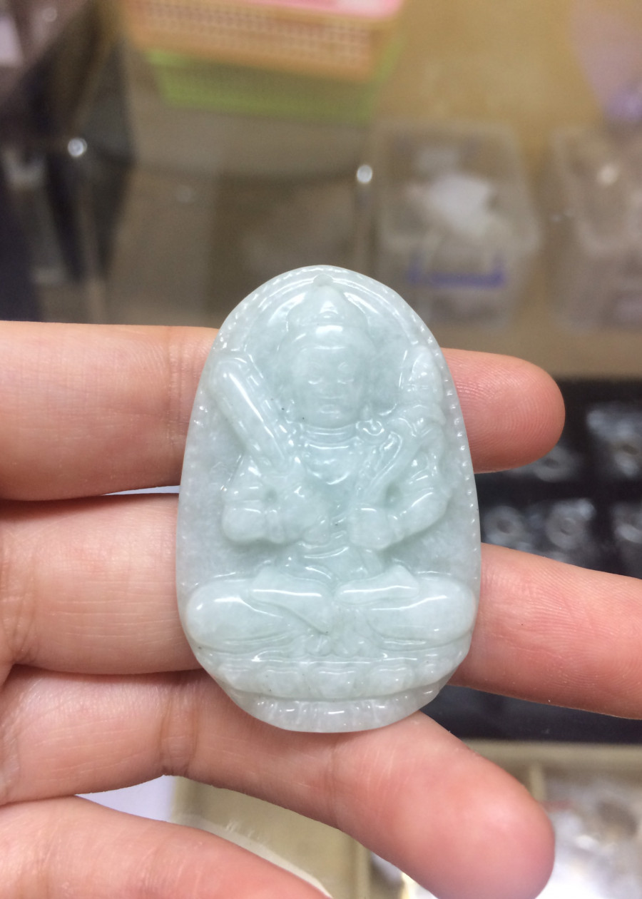 Phật Bản Mệnh Hư Không Tạng ngọc Jade