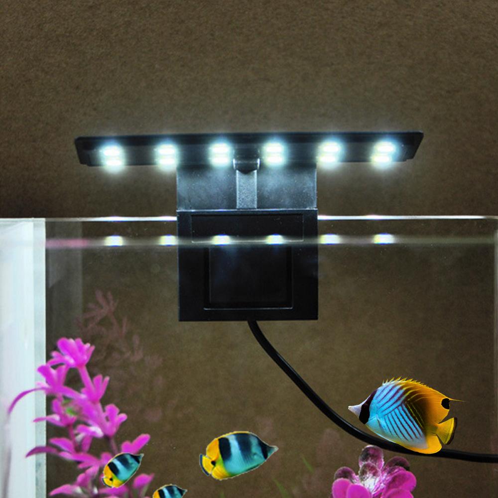 AC220V 6W 12 LED Aquarium Light Fish Jar Lamp White Light Portable