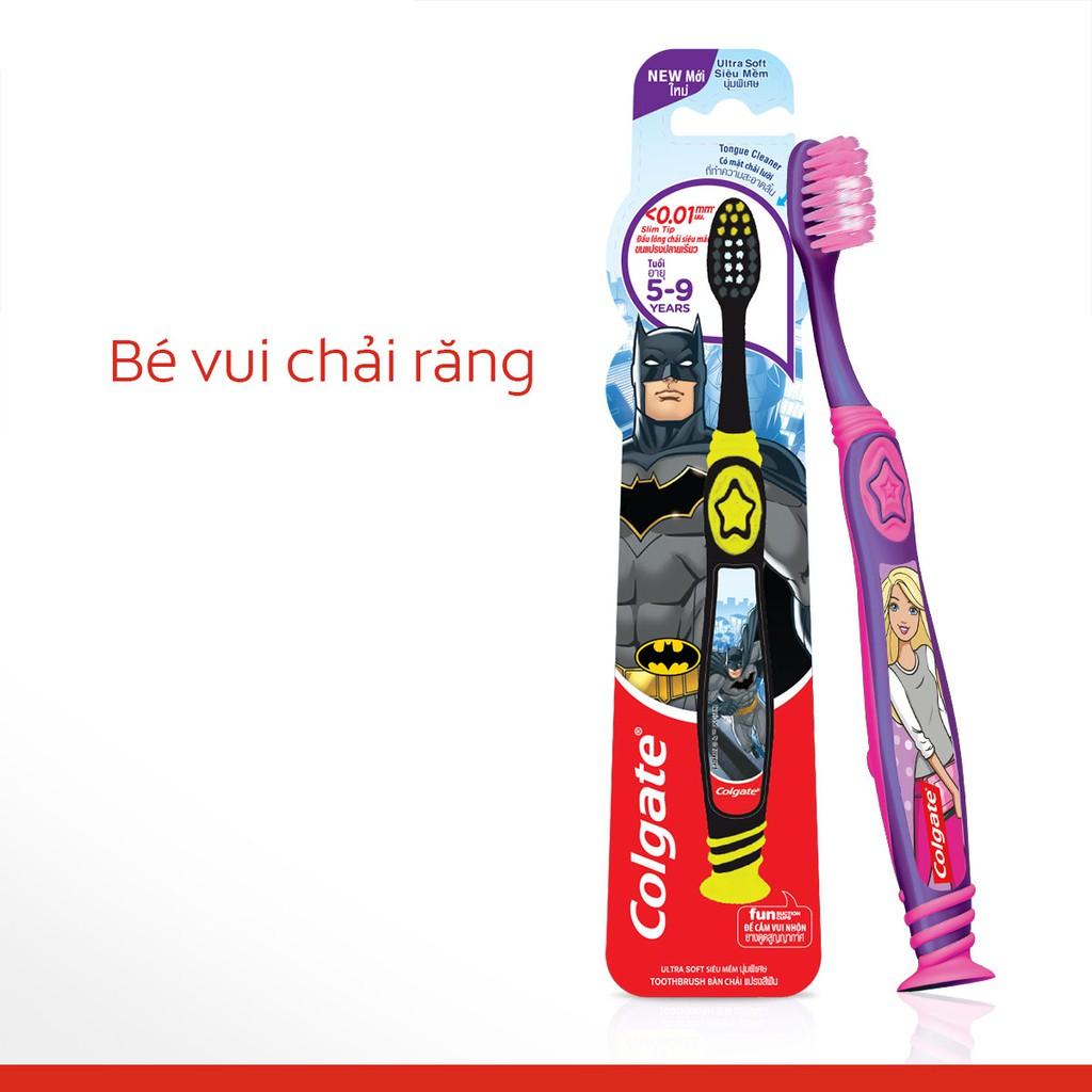 Bàn chải đánh răng Trẻ em Colgate Barbie/Spider Man (Giao 1 loại ngẫu nhiên)