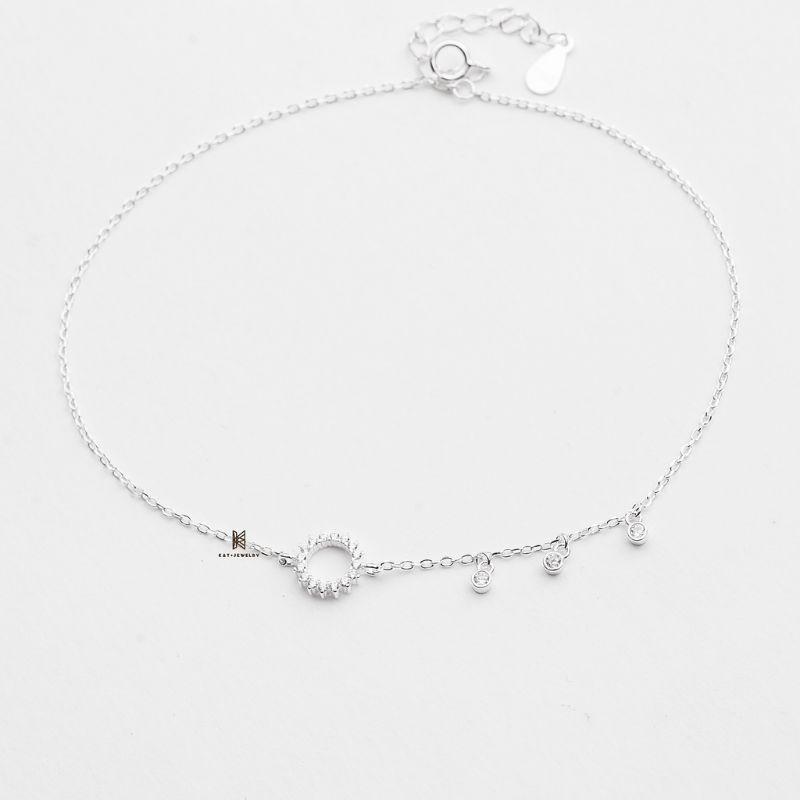 Lắc chân bạc đính đá cao cấp YN JEWELRY SL