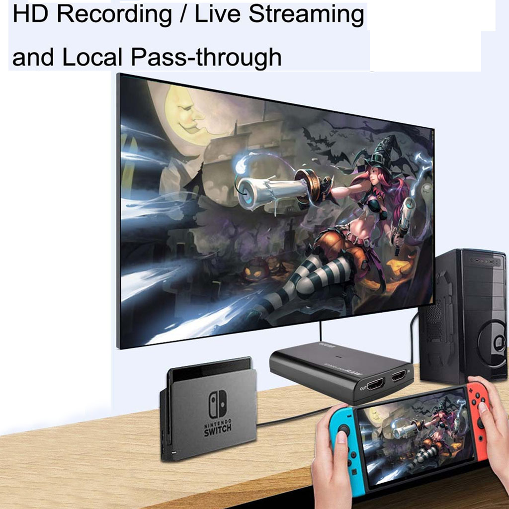 Ezcap 321B GameLink RAW 4K hộp Video Game Capture hdmi to usb 3 0 livestream obs hỗ trợ 1080p Tương Thích Với Các Hệ Thống Windows/Mac/Linux - hàng nhập khẩu