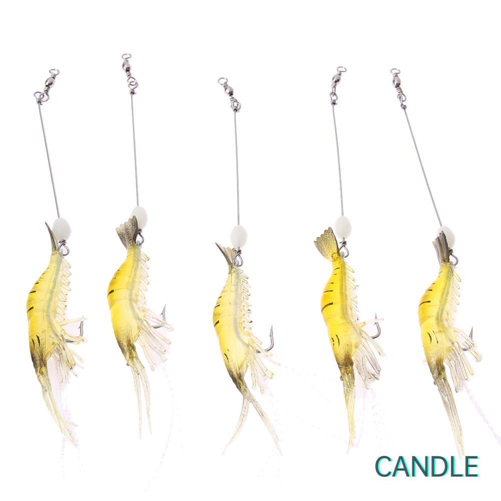 Set 5 Mồi Câu Cá Giả Hình Tôm