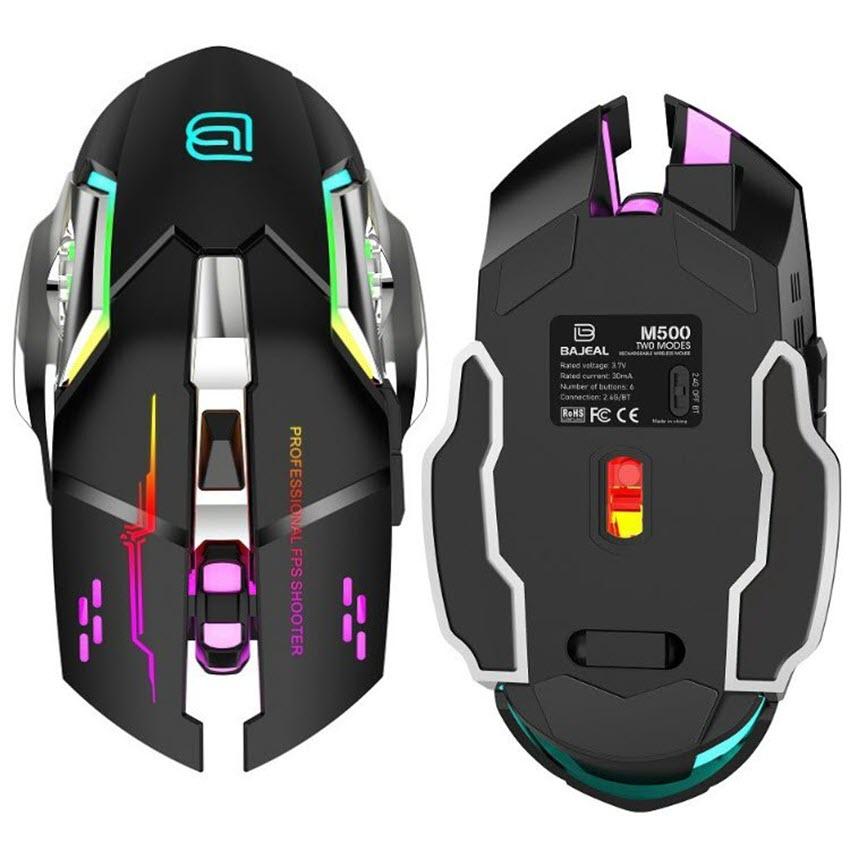 Chuột Máy Tính, Laptop Không Dây Chuyên Game BAJEAL M500 Led RGB