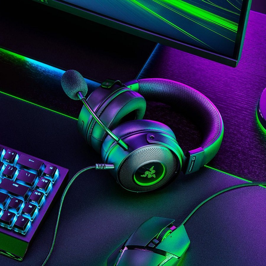 Tai nghe chơi game có dây Razer Kraken V3 HyperSense LED Razer Chroma RGB - Hàng Chính Hãng