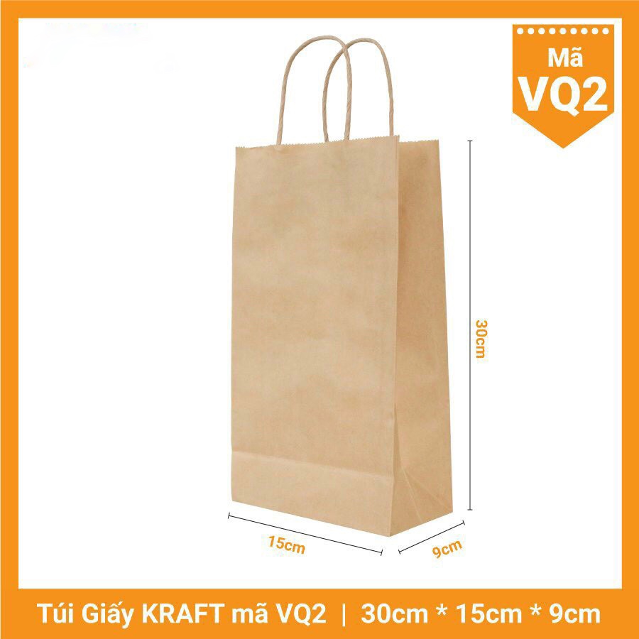 Túi giấy kraft có quai cao cấp, Túi giấy xi măng bảo vệ môi trường