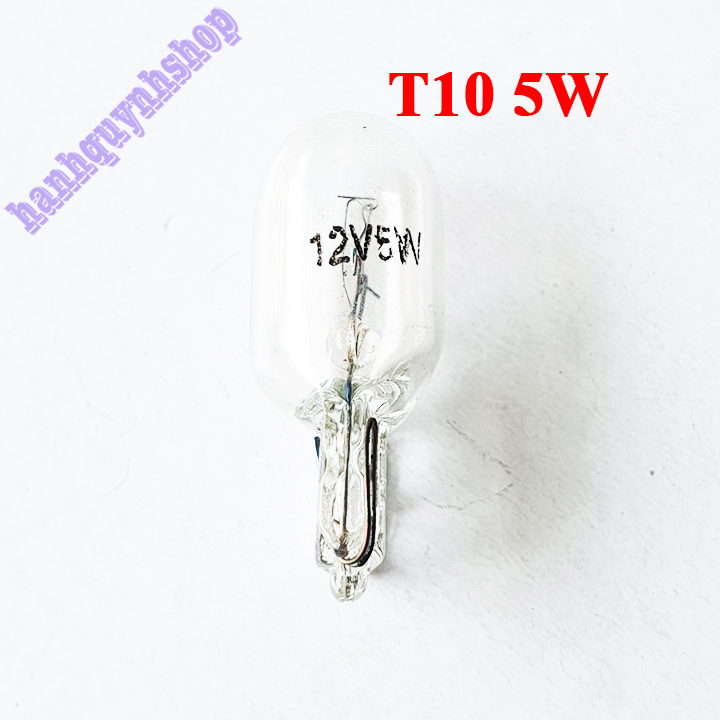 5 Bóng đèn ô tô xe máy T10 12V 5W hoặc 24V 5W sợi tóc