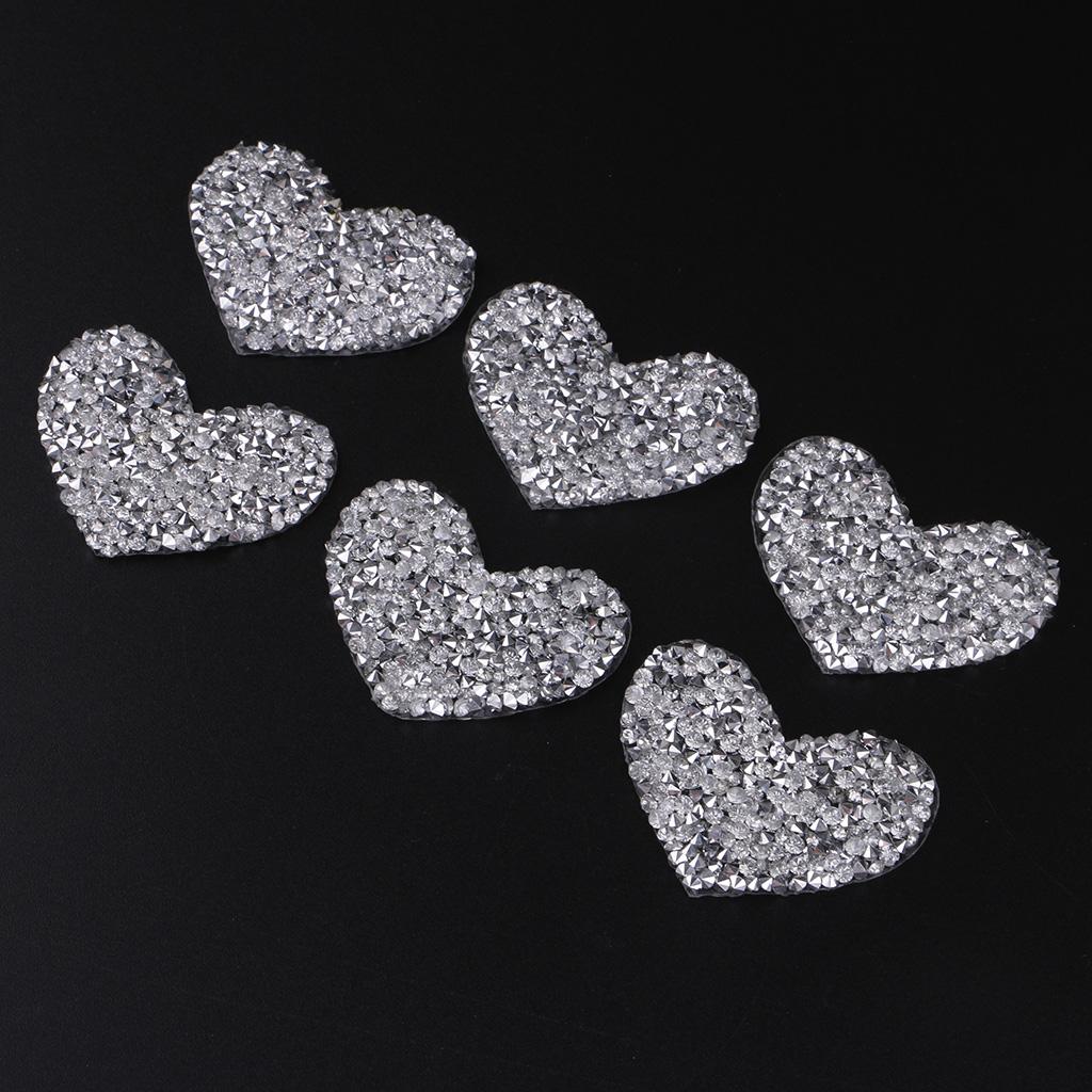 6x Rhinestone Sticker Sheet Applique for Handicrafts