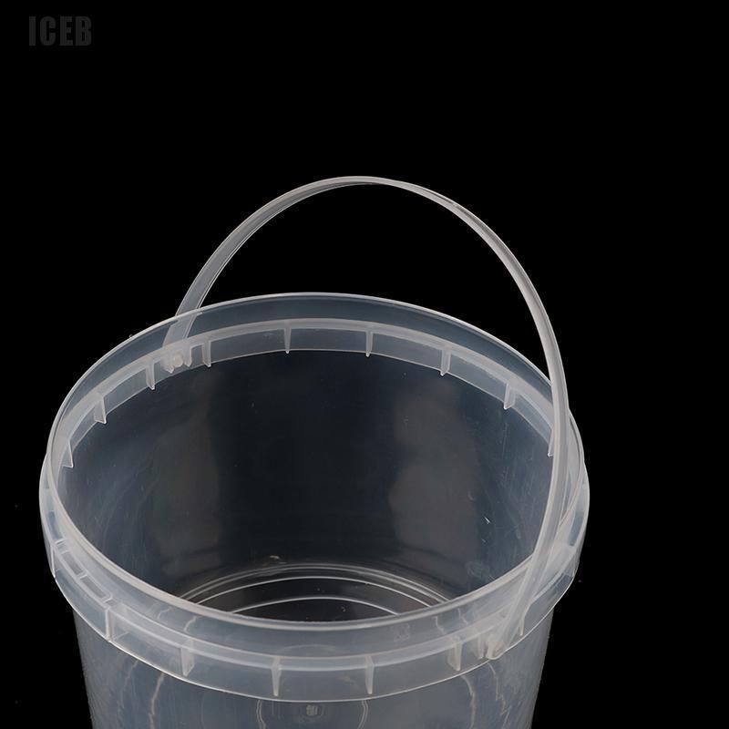 iceb 4 Litre Plastic Bucket Clear Storage Food Home Brew Arts and Crafts Kitchen