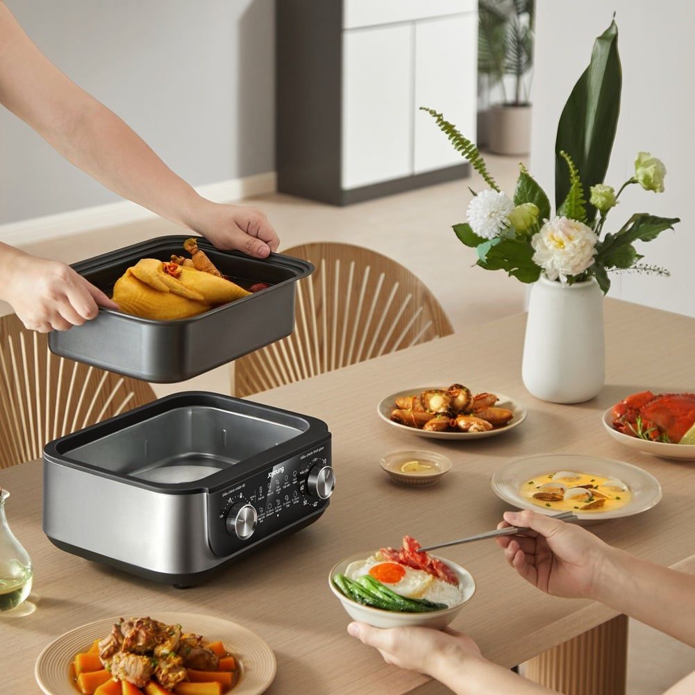 Nồi lẩu hấp đa năng Joyoung JFS-556 | Dung tích 16L | Công suất 1600W - Hàng Chính Hãng